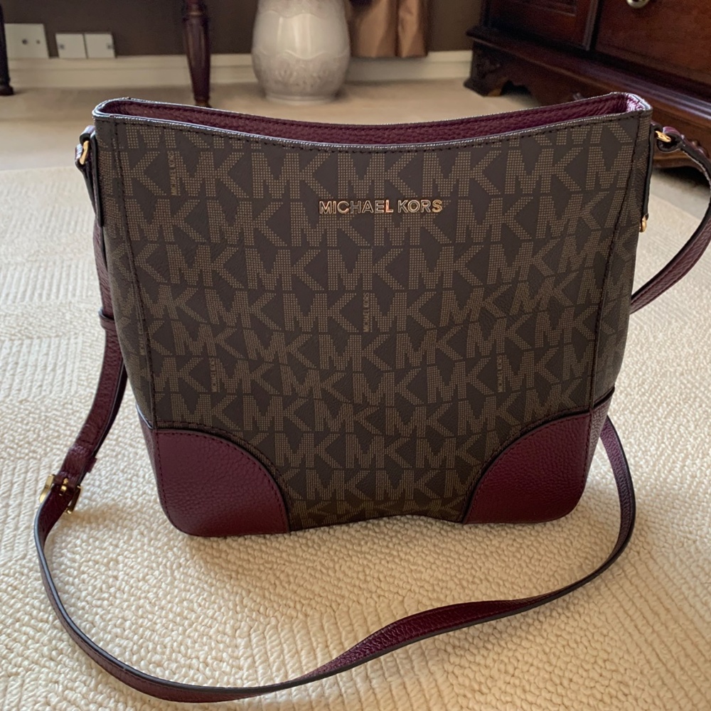 Michael Kors Crossbody Handbag Burgundy Brown